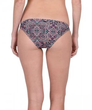 Bottoms Women's Sea La Vie Boho Print Reversible Full Bikini Bottom - Teal Blue - CO12FUE5I8V