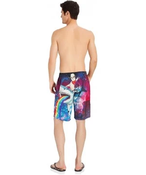 Board Shorts Men's Cool Swimtrunks Quick Dry 3D Printed Casual Hawaiian Mesh Lining Beach Board Shorts with Pockets S-XXXL - ...