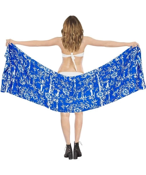 Cover-Ups Shawls Scarves Scarf Women's Plus Size Sarong Beach Blanket Pareo Wrap Skirt Tie Half Short - Blue_g79 - CV12DKYDCUJ