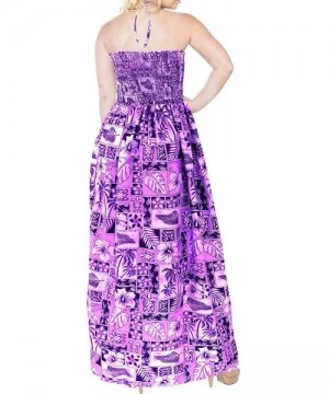 Cover-Ups Women's Plus Size Tube Top Bandeau Midi Club Cocktail Dress Printed A - Autumn Violet_s7 - CL182XN93WK