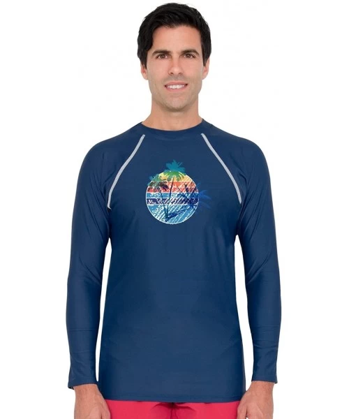 Rash Guards Adult Unisex Custom/Personalized Long Sleeve Rash Guard- UPF 50+ - White - C012M45E1PP