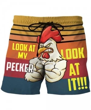 Board Shorts Men's Drawstring Special Cock Print Beer Festival Beach Casual Trouser Shorts Pant Stop Staring at My Cock Swim ...