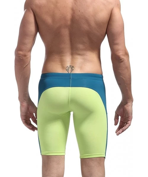 Trunks Fashion Soft Smooth Swimming Trunks Men's Sports Shorts Beach Pants B0005 - Black/Green - CH12GRMC1RL