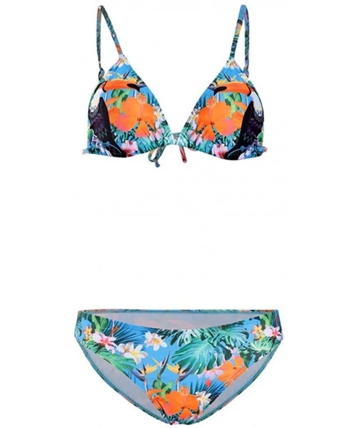 Sets Summer Womens Swimwear- Low Waist Floral Print Criss Cross Bikini Set Swimming Two Piece Swimsuits Bathing Suit - 019- B...