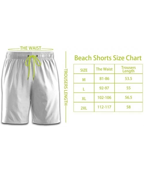 Board Shorts Abstract Swim Trunks Surf Quick Dry Men's Swim Shorts Swimwear - Island - C419C5K82ZO