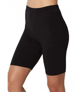 Board Shorts Women Sport Yoga Shorts Mid Cotton Spandex High Waist Active Sport Short Leggings - Black - CM190444SSR