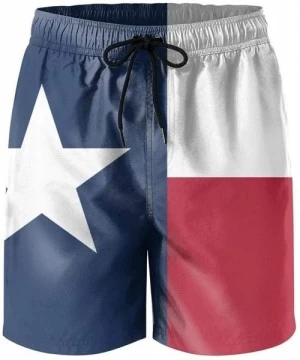 Trunks Unicorn Dinosaur Donuts Snacks Mens Swim Trunks Quick Dry Slim Fit Beach Shorts Beach Wear - Texas State Flag - CI18X2...