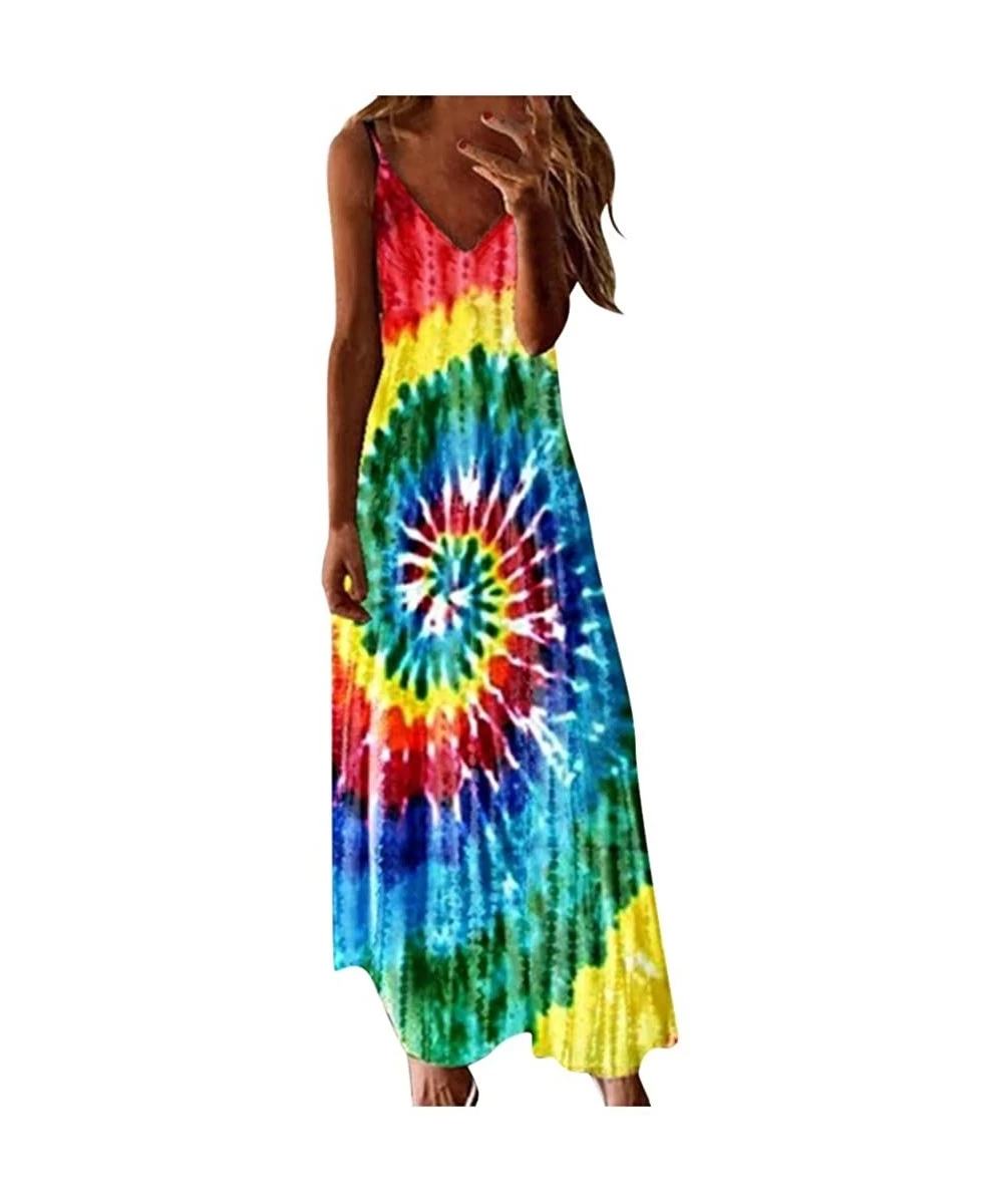 Cover-Ups Tunic Dresses for Women Casual Floral Printing Dress Maxi Dress V Neck Dresses Beach Long Sundress Plus Size W 7 Re...