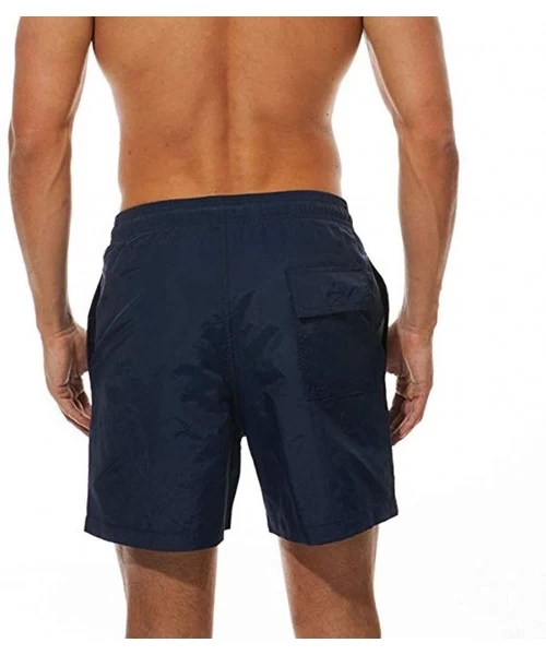 Board Shorts Men's Swim Trunks Quick Dry Board Shorts Solid Waist Swimming Shorts with Pockets Beach Swimwear Bathing Suits -...