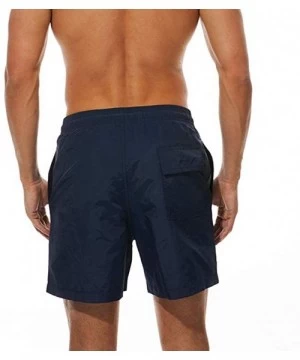 Board Shorts Men's Swim Trunks Quick Dry Board Shorts Solid Waist Swimming Shorts with Pockets Beach Swimwear Bathing Suits -...