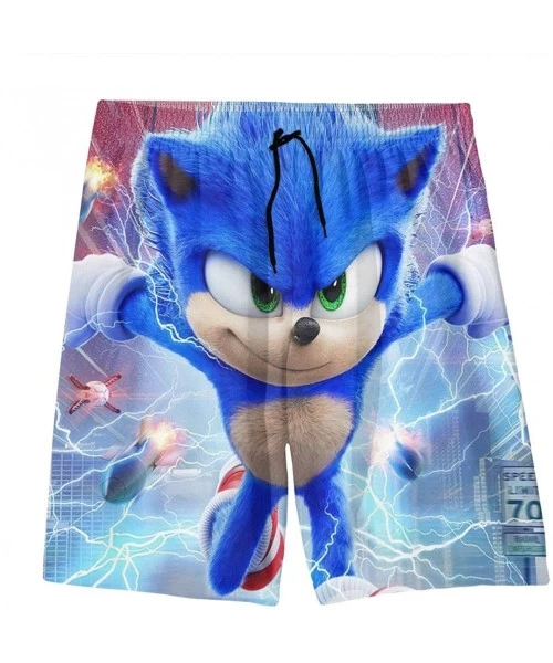 Trunks Sonic The Hedgehog Men's Beach Surfing Swimming Pants Quick-Dry Elastic Waist Workout Shorts Sweatpants - Sonic the He...