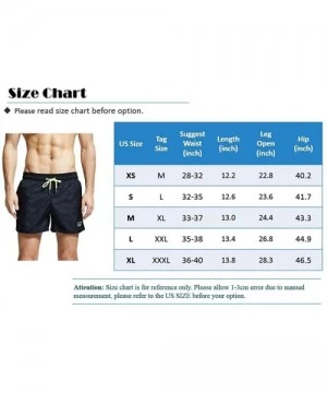 Board Shorts Mens Board Shorts Quick Dry Swim Trunks Waterproof Beach Shorts Big Swim Shorts with Mesh Lining Swimming Bathin...