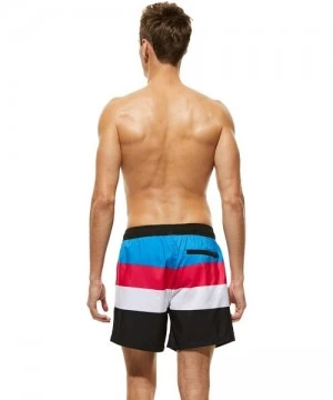 Racing Mens Sports Surfing Swimwear Board Shorts - 8301 Blue/Rose - CE18G9D9DOE