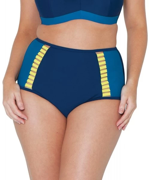 Tankinis Women's Maya High Waisted Brief - Blue Mix - CZ180AISKRZ