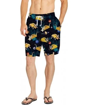 Trunks Mens Swim Trunks 3D Print Quick Dry Swimwear Summer Casual Athletic Beach Short Bathing Suits with Pockets - Meat Roll...