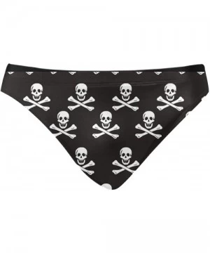 Briefs Men Swimwear Swim Bikini Briefs Barbados Flag Swimsuits Board Surf Shorts Trunks - Pirates Skull Cross Bone - CE18SREX5ME