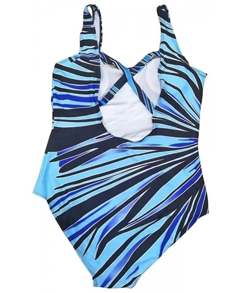 One-Pieces Women Swimsuit Color Block Plus Size Athletic One Piece Swimsuit Racerback Swimwear Bathing Suit Monokini - 1 - CQ...