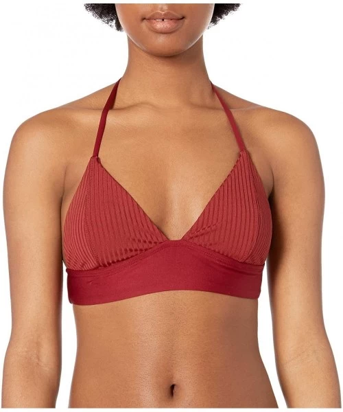 Tops Women's Kai Halter Triangle Swimsuit Bikini Top - Spice Rib - CG18YLXOTIE