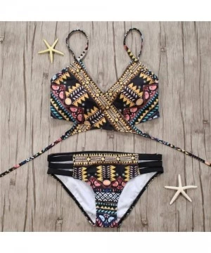 Sets 2019 Sexy Bandage Aztec Biquini String Strappy Swim Wear Bathing Suit Swimsuit Beachwear Swimwear Women Brazilian Bikini...