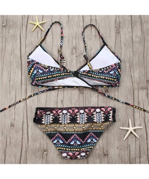 Sets 2019 Sexy Bandage Aztec Biquini String Strappy Swim Wear Bathing Suit Swimsuit Beachwear Swimwear Women Brazilian Bikini...