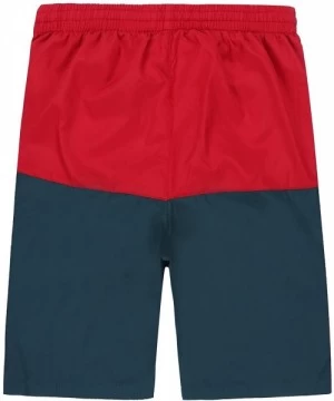 Trunks Men's Swim Trunks Beach Shorts with Mesh Lining with Cargo Pockets - Red and Green - CM183O97ADH