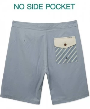 Board Shorts Men's Vintage Cruzer Stretch Boardshort Chino Shorts - Pocket - Blue - CO17YKUHEOL