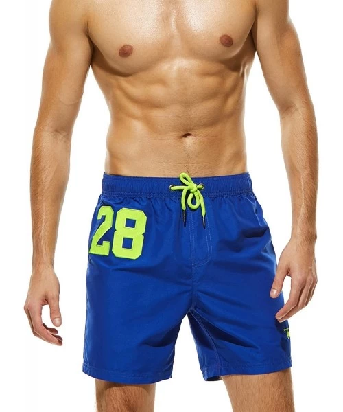 Racing Mens Sports Surfing Swimwear Board Shorts - 8302 Blue - CF18G9K8TI6