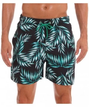 Trunks Men's Swim Trunks Quick Dry Beach Shorts Mesh Lining - Bamboo Leaf - CC18OIISXCG