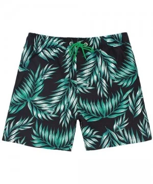 Trunks Men's Swim Trunks Quick Dry Beach Shorts Mesh Lining - Bamboo Leaf - CC18OIISXCG