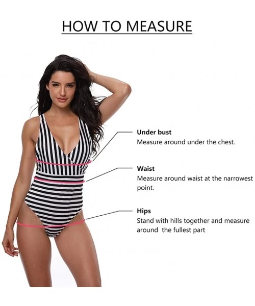 One-Pieces Womens Sexy Fashion Polka Dot Halter Deep V Monokini One Piece Bikini Bathing Swimsuit Striped Tankini Swimwear Gr...