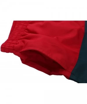 Trunks Men's Swim Trunks Beach Shorts with Mesh Lining with Cargo Pockets - Red and Green - CM183O97ADH