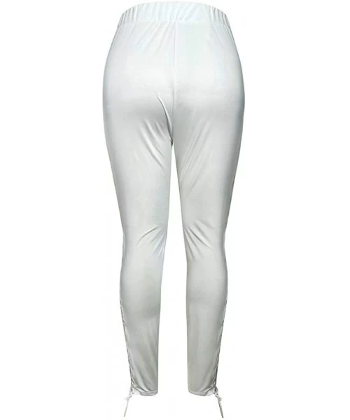 Board Shorts Fashion Large Size Sexy Women's Leggings Trousers Yoga Sports Printing Casual Pants - E-white - CR193I3QL3T