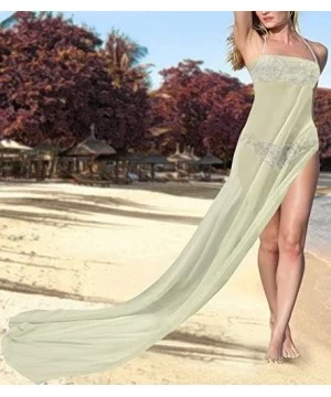 Cover-Ups Women One Size Summer Beach Wrap Cover Up Maxi Skirt Sarong Full Long B - Beige_q100 - CN11CUE0VVJ