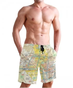 Board Shorts Mens Swim Trunks Skull Cacti Cactus Beach Board Shorts - Phoenix Arizona Area Map - C318NX9D05G