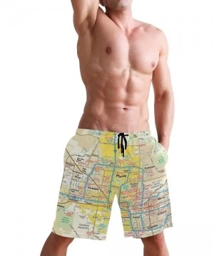 Board Shorts Mens Swim Trunks Skull Cacti Cactus Beach Board Shorts - Phoenix Arizona Area Map - C318NX9D05G