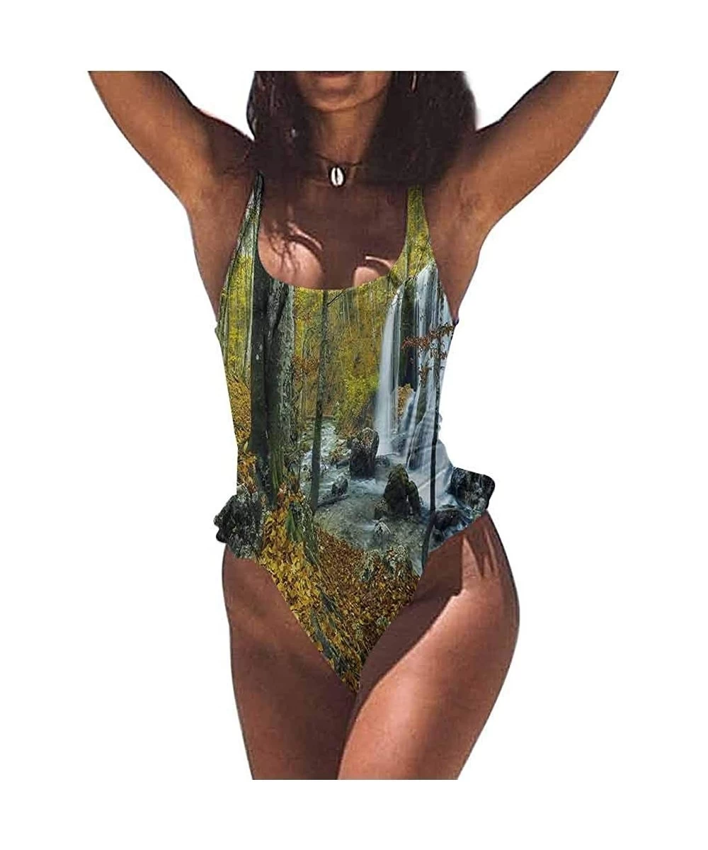 Bottoms Two Piece Bathing Suits Waterfall- Cascade in Grand Canyon So Pretty and Fits - Multi 01-one-piece Swimsuit - C719E7K...