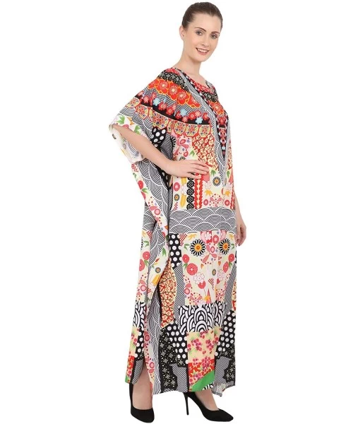 Cover-Ups Kaftan Dress - Caftans for Women - Women's Caftans Long Maxi Style Dresses - 146-black - C61966SEXO4