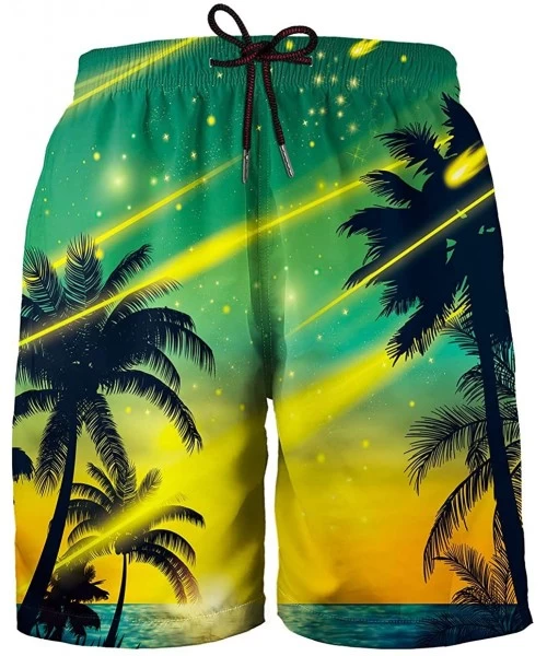 Board Shorts Mens Funny Swim Trunks 3D Graphic Print Quick Dry Surf Beach Board Shorts with Mesh Lining - Style17 - CS18SHI2HDX