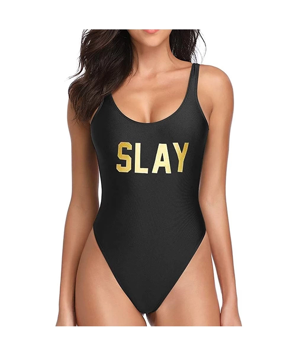 One-Pieces Baywatch-Inspired One Piece Swimsuit with High Cut and Low Back for Women - P4-slay - CE17YQG2QSO