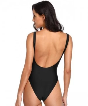 One-Pieces Baywatch-Inspired One Piece Swimsuit with High Cut and Low Back for Women - P4-slay - CE17YQG2QSO