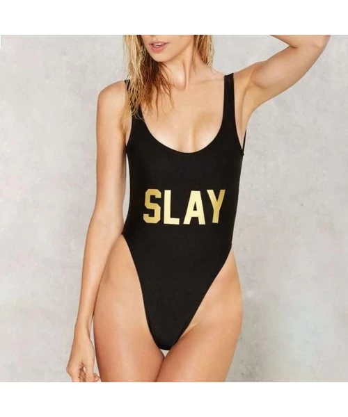 One-Pieces Baywatch-Inspired One Piece Swimsuit with High Cut and Low Back for Women - P4-slay - CE17YQG2QSO