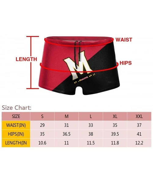 Board Shorts Men's Boxer Swim Shorts Creative Print Graphic Design Swimming Trunks - Maryland Terrapins - CE190T402ZD