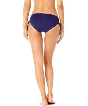 Tankinis Womens Side Tie Hipster Bikini Swim Bottom - Navy - CP18K2EHUX4