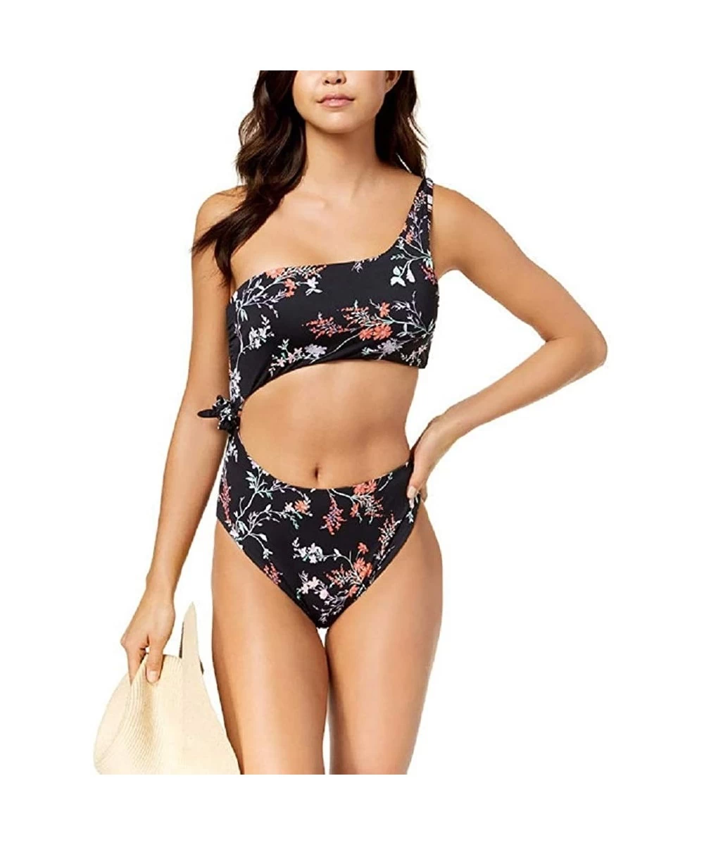 One-Pieces Reversible One-Shoulder Cutout One-Piece Swimsuit (Small) Black - CM18RE3TIY0