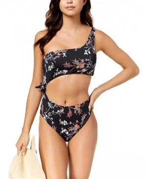 One-Pieces Reversible One-Shoulder Cutout One-Piece Swimsuit (Small) Black - CM18RE3TIY0