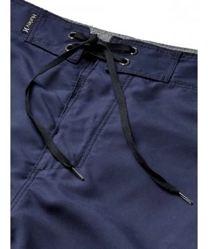 Board Shorts Men's One and Only Board Shorts - Obsidian/White - C01803L838X