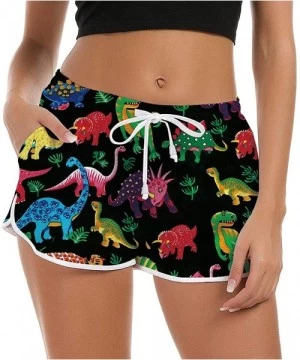 Board Shorts Women's Drawstring Board Shorts Quick Dry Stretch Novelty Patterns Swimsuits Swimwear Bottoms S-XXL - Dinosaur-2...