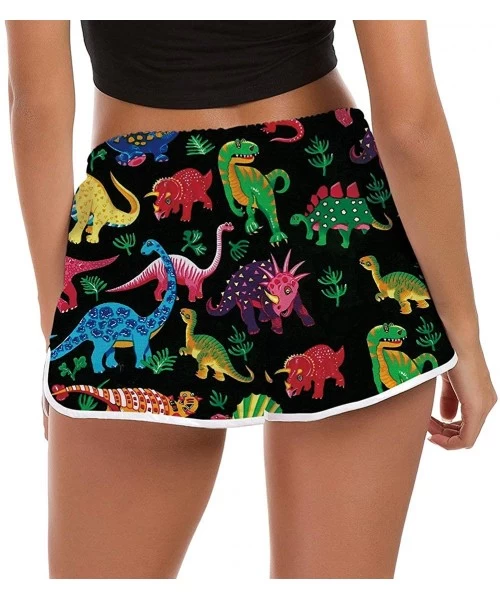 Board Shorts Women's Drawstring Board Shorts Quick Dry Stretch Novelty Patterns Swimsuits Swimwear Bottoms S-XXL - Dinosaur-2...