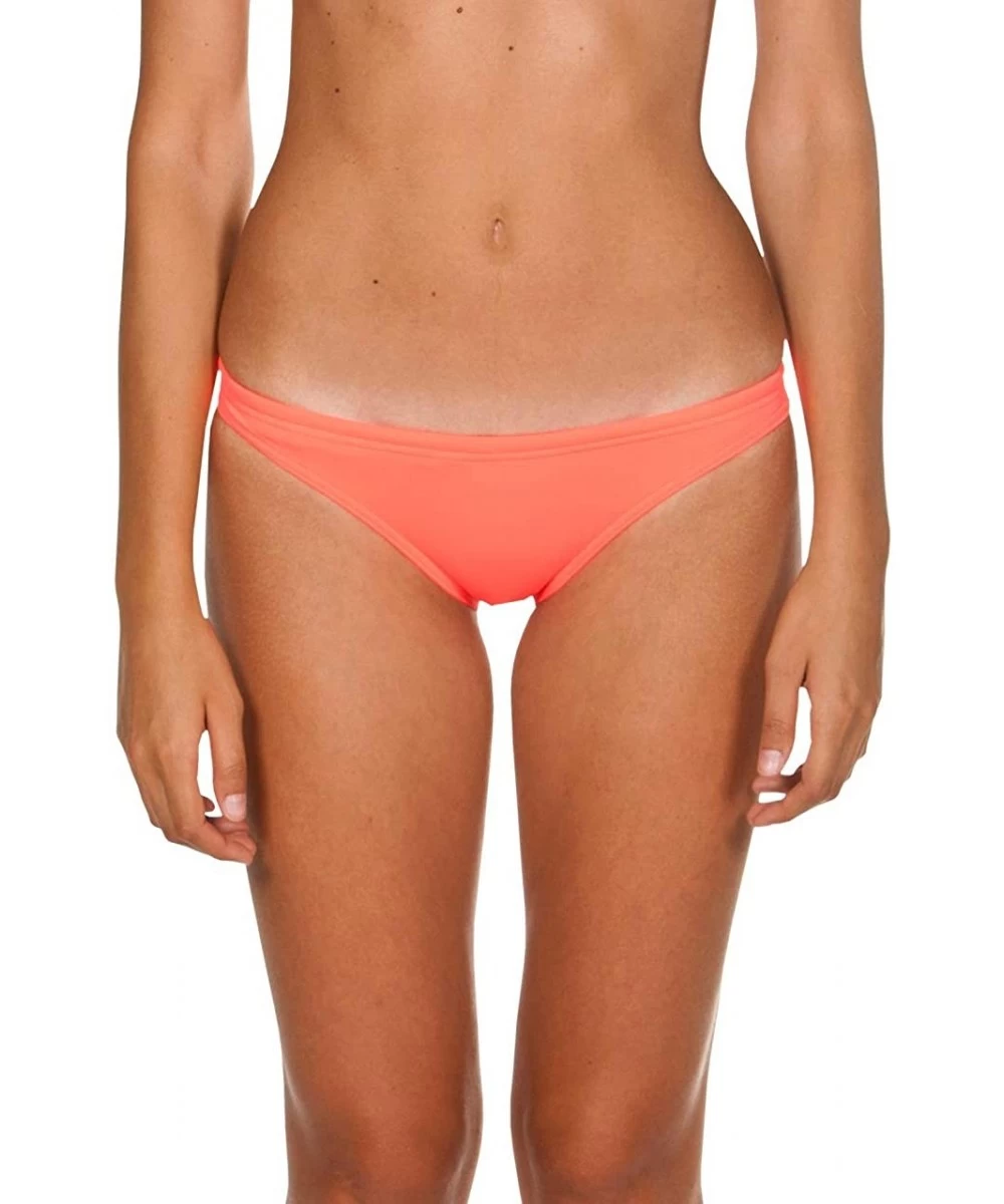 Bottoms Womens Rule Breaker Real Brief MaxLife Bikini Bottom - Shiny Pink - Yellow Star - C718UNSS87I