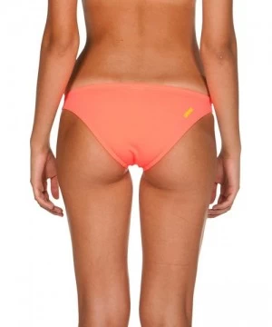 Bottoms Womens Rule Breaker Real Brief MaxLife Bikini Bottom - Shiny Pink - Yellow Star - C718UNSS87I